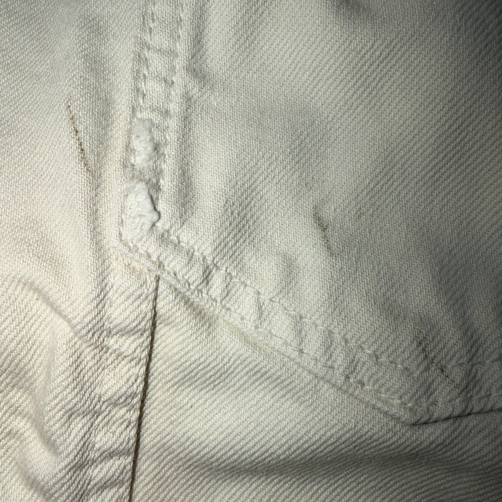 Free People-We The Free Off White Opal  Swing Denim Jacket Size Small Ecru Y2K - Picture 10 of 16